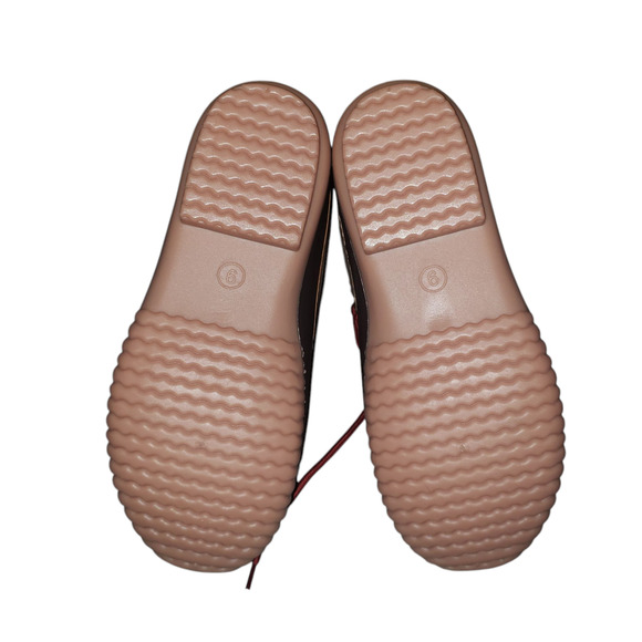 Marleylilly Women’s Duck Boots Sz 9 Tan Brown Waterproof Faux Leather Monogram - Picture 11 of 13